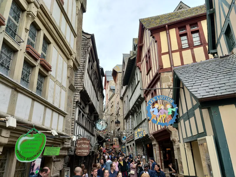 The Grande Rue of Mont-Saint-Michel village